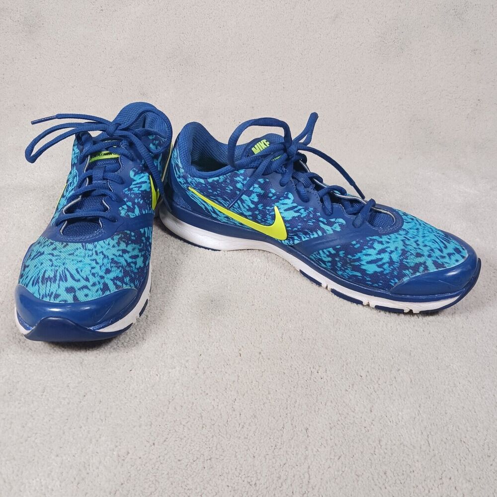 NIKE TRAINING 684899-405 Blue Splatter Running Shoes Sz 8.5 Very Good Condition